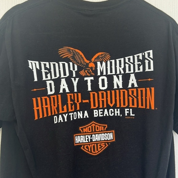 Harley Davidson -Spark Plug Skeleton Daytona Beach Florida T Shirt Medium - Picture 9 of 9